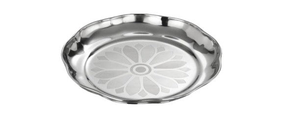 SS FLOWER PLATE 1PC