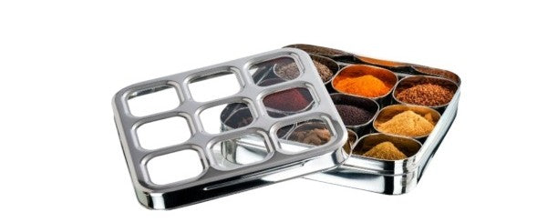 9IN1 SQUARE MASALA DABBA 1PC