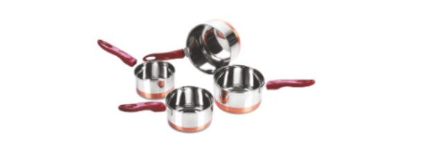 22G COPPER BASE STEEL SAUCEPAN BAKELITE HANDLE SETS 1SET